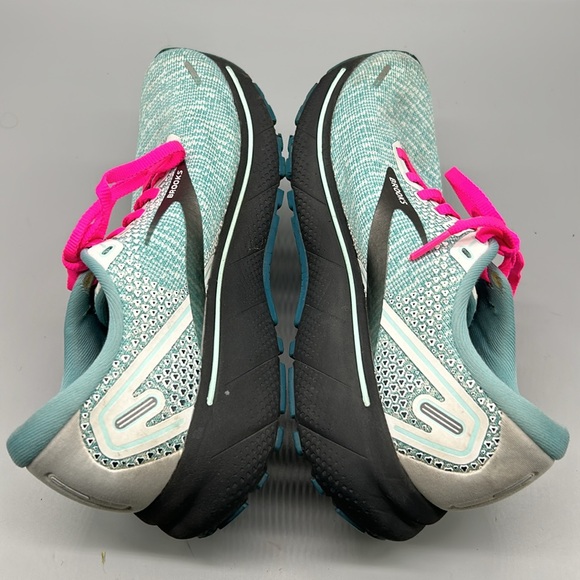 Brooks Ghost 14 Running Shoes -Teal-Pink-Women’s Size 8-Soft Cushioning - Picture 7 of 9